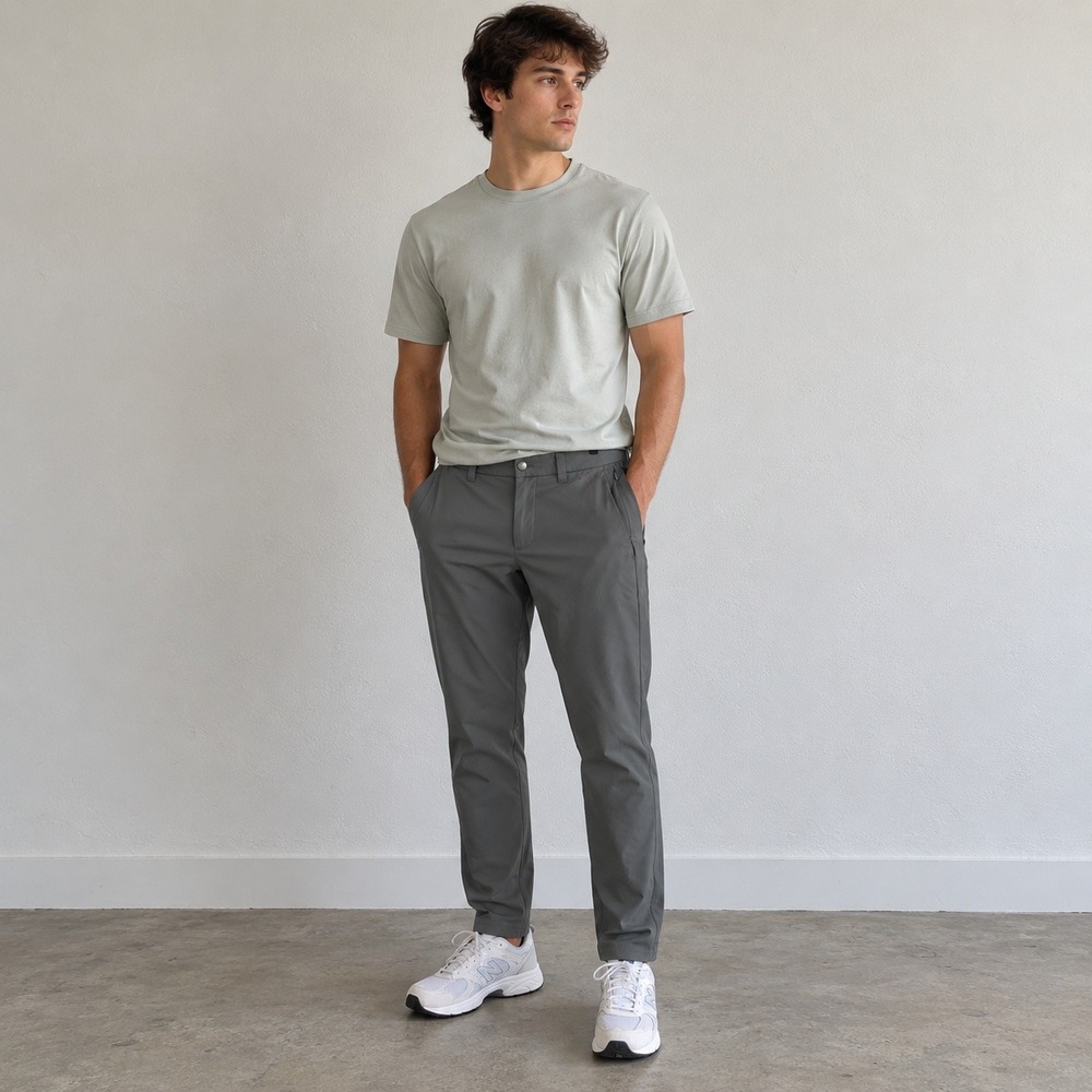 Lululemon Commission Pant Slim Mens 32 Warpstreme 32" Grey Sage Golf Travel